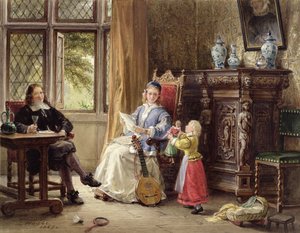 Elizabethan Interior by Louis Haghe